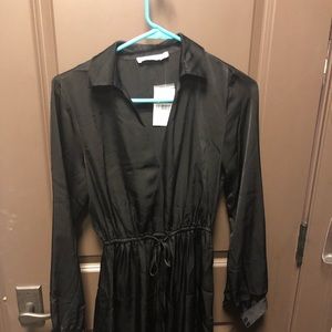 Lush black satin dress